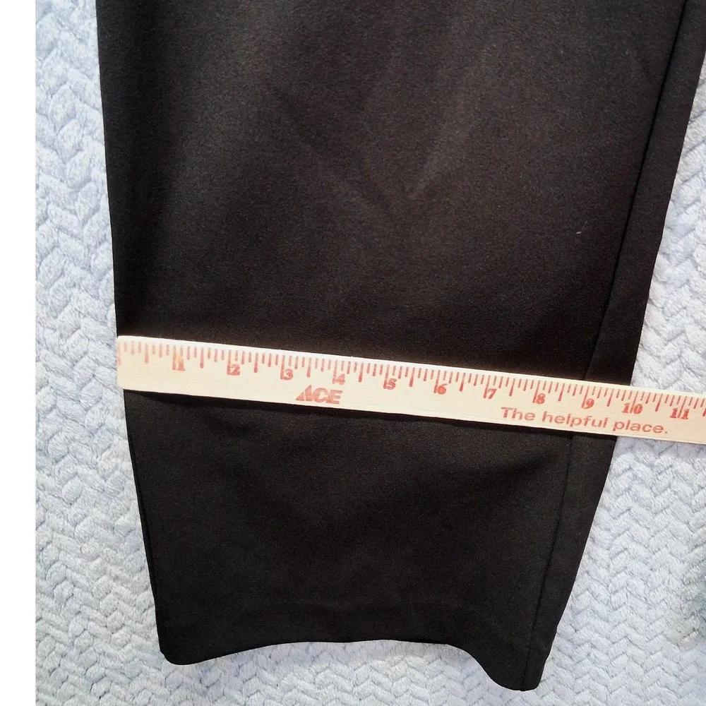 Michael Kors Black Belted Straight Leg Trousers Size 16 Wide Leg Relaxed Fit
